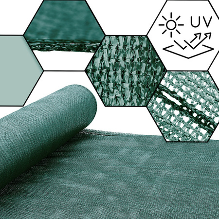 Siatka cieniująca 1,2x50m 90% Osłona na ogrodzenie z filtrem UV