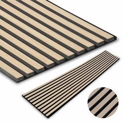 DĄB LAMELE 40x275 NA FILCU ŚCIENNE PANELE AKUSTYCZNE PREMIUM DĄB NATURALNY